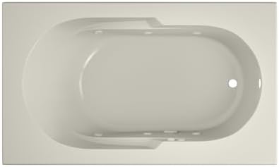 Jacuzzi SIGNATURE Acrylic Drop-In Bathtub, Soaking Sanctuary, Slip Resistant, Right Drain Placement, 60" (L) x 36" (W), Rectangle, 3-Tile Flange, Oyster