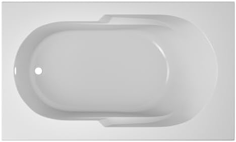 Jacuzzi SIGNATURE Acrylic Drop-In Bathtub, Jet Massage Tub, Slip Resistant, Left Drain Placement, 60" (L) x 36" (W), Rectangle, 3-Tile Flange, White