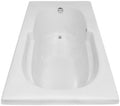 Carver Tubs - AR6032 - Modern Acrylic Fiberglass Whirlpool Bathtub, With Heated Jetted Air - White Acrylic Rectangle Tub - Built-in Armrest - Deep Relaxing Soak - 60"L x 32"W x 18"H