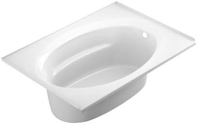 Jacuzzi SIGNATURE Acrylic Drop-In Bathtub, Jet Massage Tub, Slip Resistant, Right Drain Placement, 60" (L) x 42" (W), Oval In Rectangle, White