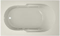 Jacuzzi SIGNATURE Acrylic Drop-In Bathtub, Jet Massage Tub, Slip Resistant, Left Drain Placement, 60" (L) x 36" (W), Rectangle, Oyster