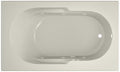 Jacuzzi SIGNATURE Acrylic Drop-In Bathtub, Jet Massage Tub, Slip Resistant, Right Drain Placement, 60" (L) x 36" (W), Rectangle, Oyster