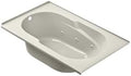 Jacuzzi SIGNATURE Acrylic Drop-In Bathtub, Jet Massage Tub, Slip Resistant, Left Drain Placement, 60" (L) x 36" (W), Rectangle, 3-Tile Flange, Oyster