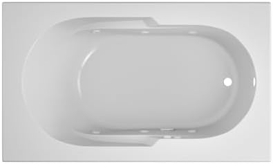 Jacuzzi SIGNATURE Acrylic Drop-In Bathtub, Soaking Sanctuary, Slip Resistant, Right Drain Placement, 60" (L) x 36" (W), Rectangle, 3-Tile Flange, White