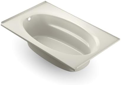 Jacuzzi SIGNATURE Acrylic Drop-In Bathtub, Soaking Sanctuary, Slip Resistant, Left Drain Placement, 72" (L) x 42" (W), Oval In Rectangle, 3-Tile Flange, Oyster
