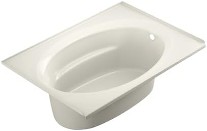 Jacuzzi SIGNATURE Acrylic Drop-In Bathtub, Heated Jet Massage Tub, Slip Resistant, Right Drain Placement, 60" (L) x 42" (W), Oval In Rectangle, Oyster