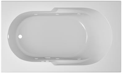 Jacuzzi SIGNATURE Acrylic Drop-In Bathtub, Soaking Sanctuary, Slip Resistant, Universal Drain Placement, 60" (L) x 36" (W), Rectangle, White