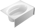 JACUZZI SIGNATURE Acrylic Skirted Soaking Bathtub, Slip Resistant, Right Drain Placement, 60” (L) x 42” (W), Oval in Rectangle Design, White