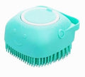Dog Bath Brush with Shampoo Dispenser – Silicone Pet Grooming Scrubber for Dogs & Cats, Deep Clean + Massage, Easy-Grip Rubber Handle – Pet Shower Tool for Long & Short Hair