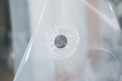 YISURE Clear Shower Curtain or Liner for Clawfoot Tub Short Length 180x65 Inch, Wrap Around Tub Curtains Liner PEVA Waterproof Shower Liner Circular Oval Circle Freestanding Round Surround