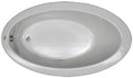 Jacuzzi SIGNATURE Acrylic Drop-In Bathtub, Soaking Sanctuary, Slip Resistant, Left Drain Placement, 66" (L) x 38" (W), Oval, White