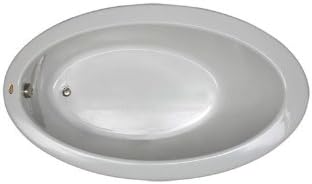 Jacuzzi SIGNATURE Acrylic Drop-In Bathtub, Soaking Sanctuary, Slip Resistant, Left Drain Placement, 66" (L) x 38" (W), Oval, Oyster