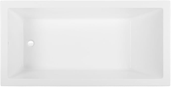 Swiss Madison Voltaire 72 x 36 Reversible Drain Soaking Drop-in Bathtub in Glossy White with Integrated Overflow, Drain Included