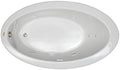Jacuzzi SIGNATURE Acrylic Drop-In Bathtub, Heated Jet Massage Tub, Slip Resistant, Right Drain Placement, 66" (L) x 38" (W), Oval, Oyster