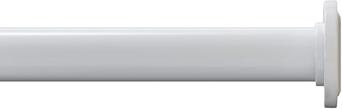 Ivilon Tension Curtain Rod - Spring Tension Rod for Windows or Shower, 36 to 54 Inch. White