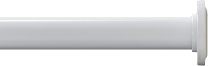 Ivilon Tension Curtain Rod - Spring Tension Rod for Windows or Shower, 54 to 90 Inch. White