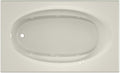 Jacuzzi SIGNATURE Acrylic Drop-In Bathtub, Heated Jet Massage Tub, Slip Resistant, Left Drain Placement, 72" (L) x 42" (W), Oval In Rectangle, Oyster