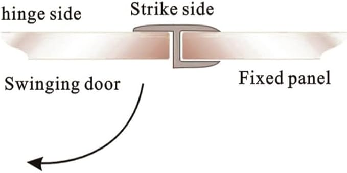 78" Shower Door Side Seal Strip for 1/2" Frameless Glass Shower Door Clear Polycarbonate