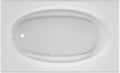 Jacuzzi SIGNATURE Acrylic Drop-In Bathtub, Jet Massage Tub, Slip Resistant, Left Drain Placement, 72" (L) x 42" (W), Oval In Rectangle, White