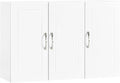 Haotian Wall Cabinet for Laundry Room, Wall Storage Medicine Cabinet for Bathroom Kitchen Garage, Linen Tower Bath Cabinet with Shelf, White FRG231-L-W