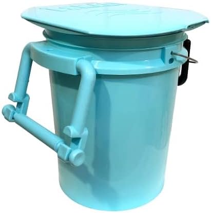 LEE FISHER SPORTS Camping Toilet, Portable Toilet with Toilet Paper, Accessory Holder-Great for Fishing, Boating, Camping, Hunting, Hiking, Outdoor Activities. (Toilet Paper, Accessory not Included)