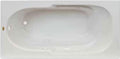 Jacuzzi SIGNATURE Acrylic Drop-In Bathtub, Jet Massage Tub, Slip Resistant, Left Drain Placement, 72" (L) x 36" (W), Rectangle, Oyster