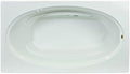 Jacuzzi SIGNATURE Acrylic Drop-In Bathtub, Heated Jet Massage Tub, Slip Resistant, Right Drain Placement, 72" (L) x 42" (W), Oval In Rectangle, White