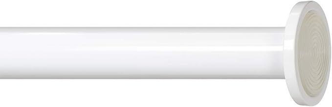 Ivilon Tension Curtain Rod - Spring Tension Rod for Windows or Shower, 36 to 54 Inch. White