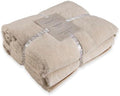 Maisonette Elegance 100% Organic Cotton Turkish Bath Towels, Soft & Absorbent, Ideal Quick Dry Large Bathroom Towel Set for Shower (30" x 58", 2 Pack) - Light Beige (Natural)