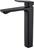 VOTON Black Vessel Sink Single Hole Tall Bathroom Faucet, RV Lavatory Vanity Basin Mixer, Solid Brass 1.2 GPM