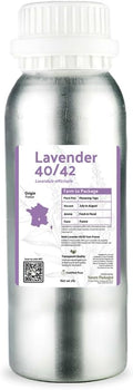 Lavender 40/42 Essential Oil Direct from France - Essential Oil for Candle Making and Soaps - Pure Lavender 40/42 Oil for Aromatherapy, Skincare, Haircare, Perfumes (2lbs)