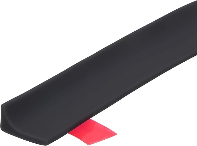 uxcell 98 Inch Collapsible Shower Barrier Stopper Water Splash Guard Blocker 98"Lx0.8"Wx0.5"H for Bathroom Kitchen Wet and Dry Separation, Black