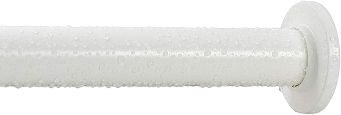 Ivilon Tension Curtain Rod - Spring Tension Rod for Windows or Shower, 54 to 90 Inch. Ivory