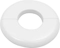 1 Pack Wall Split Flange for 1.3 Inch/33mm OD Pipe ABS Escutcheon Plate Self-Adhesive Round Plumbing Cover Plates for Water Pipe Faucet Decoration, White