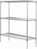 Omega 14" Deep x 30" Wide x 36" High 3 Tier Chrome Starter Shelving Unit