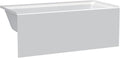 Fine Fixtures Acrylic, Fiberglass Alcove Soaking Bathtub with Integral Apron Front in Glossy White - Left Hand Drain, 66" x 32"