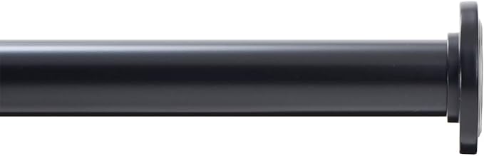 Ivilon Tension Curtain Rod - Spring Tension Rod for Windows or Shower, 24 to 36 Inch. Black