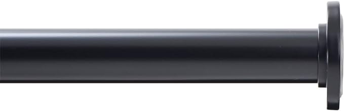 Ivilon Tension Curtain Rod - Spring Tension Rod for Windows or Shower, 54 to 90 Inch. Black