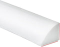 Duzzy 78 Inch Flexible Quarter Round Molding, Peel and Stick Silicone Rubber Trim Suitable for Shower Pans Gap and the Base of Staircase