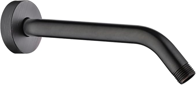BRIGHT SHOWERS Shower Arm with Flange 10 Inches Solid Brass Shower Head Extension Arm, Wall Mounted Shower Pipe Arm for Rainfall Shower Head and Handheld Showerhead, Oil-Rubbed Bronze