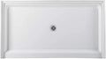 Westbrass SP6036WB-26 60" x 36" 3-Wall Shower Pan with Solid Brass Center Drain and 4-1/4" Cross Grid Brass Drain Cover, Polished Chrome