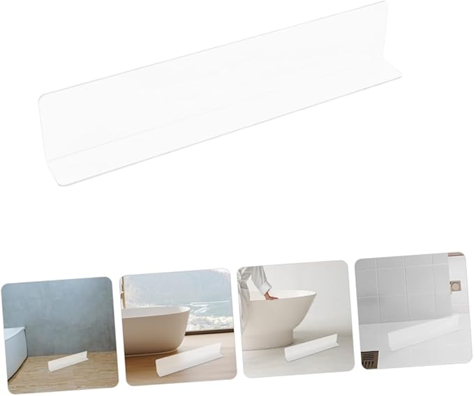 STOBAZA 2pcs Clear Bathtub Shower Splash Water Barrier for for Preventing Bathroom Splashes Easy to Install Maintains Environment