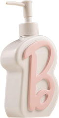 Collectibles Barbie Light Pink B Monogram Soap/Lotion/Hand Sanitizer Resin Pump Dispenser, 11.69 Ounces, (Officially Licensed Product) by Franco