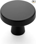 Ravinte 30 Pack Drawer Pulls 1-1/4 Inch Kitchen Cabinet Knobs Solid Round Dresser Drawer Knobs Matte Black Dresser Knobs Drawer Knobs Simple Cabinet Hardware for Cupboard Drawer Pulls