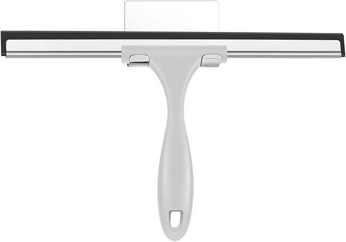 SetSail Shower Squeegee for Glass Doors All-Purpose Squeegee for Shower Glass Door Heavy Duty Window Squeegee with Hook for Car Window Cleaning 12 Inches