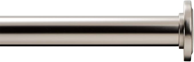 Ivilon Tension Curtain Rod - Spring Tension Rod for Windows or Shower, 36 to 54 Inch. Satin Nickel