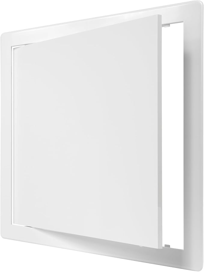12" x 12" White Plastic Access Panel. Service Shaft Door Panel. Plumbing, Electricity, Heating, Alarm Wall Access Panel for Drywall. Bathroom Services Access Hole Cover