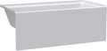 Fine Fixtures Acrylic, Fiberglass Alcove Soaking Bathtub with Integral Apron Front in Glossy White - Left Hand Drain, 72" x 36"