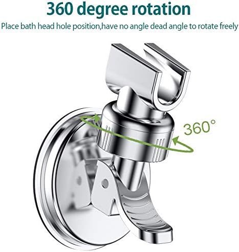 Adjustable Shower Head Holder, Bathroom Suction Cup Handheld Shower Head Bracket, Removable Handheld Showerhead & Wall Mounted Suction Bracket (Two Packs)