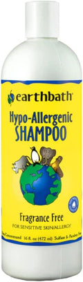 earthbath, Hypoallergenic Dog Shampoo - Fragrance Free Dog Shampoo for Allergies and Itching, Made in USA, Cruelty Free Dog Wash, Gentle Puppy Shampoo, Soothing Cat Shampoo - 16 Oz (1 Pack)